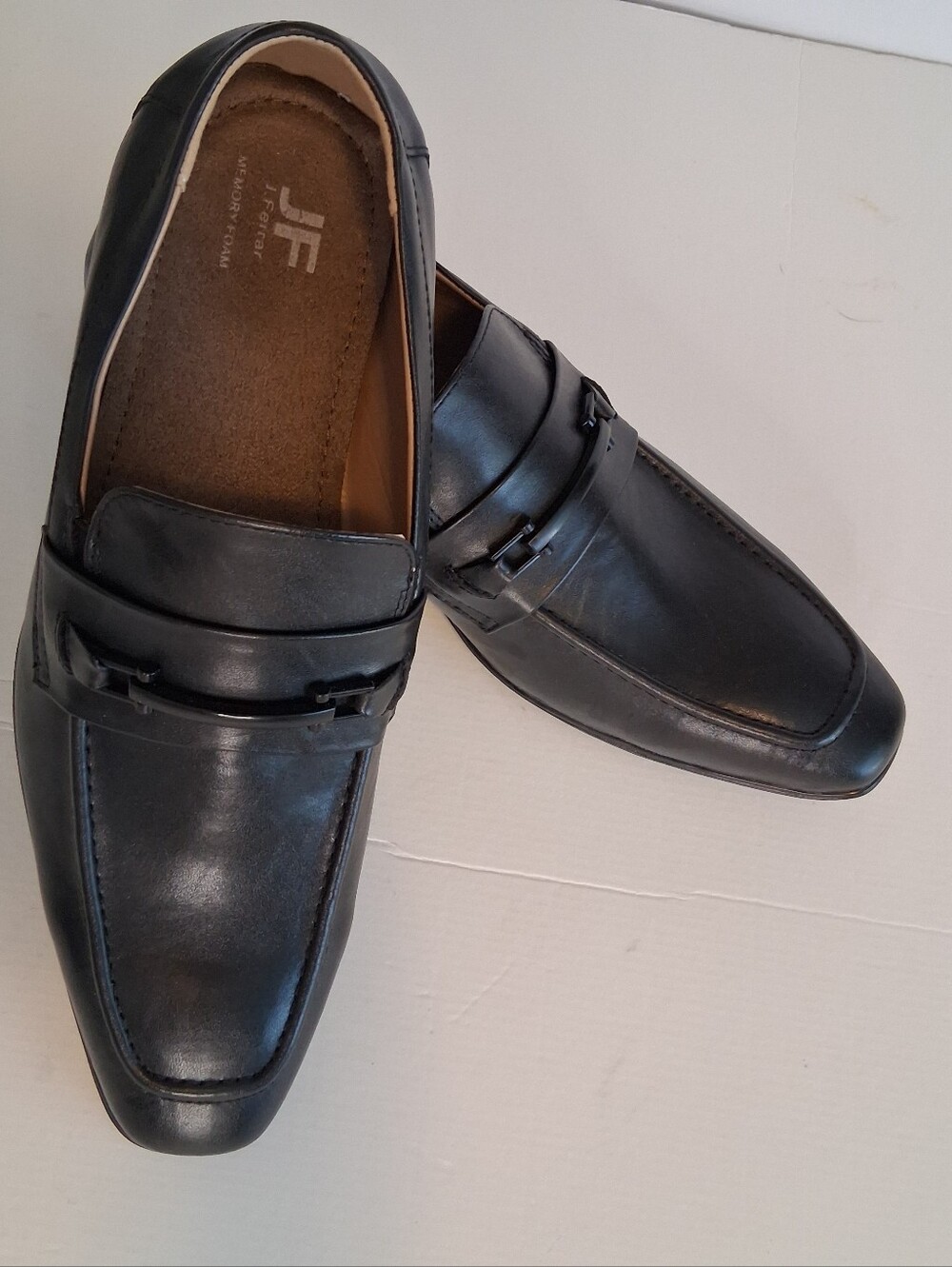 J. Ferrar Memory Foam Dress Shoes Loafers Slip On Men's Sz 11 Med Black